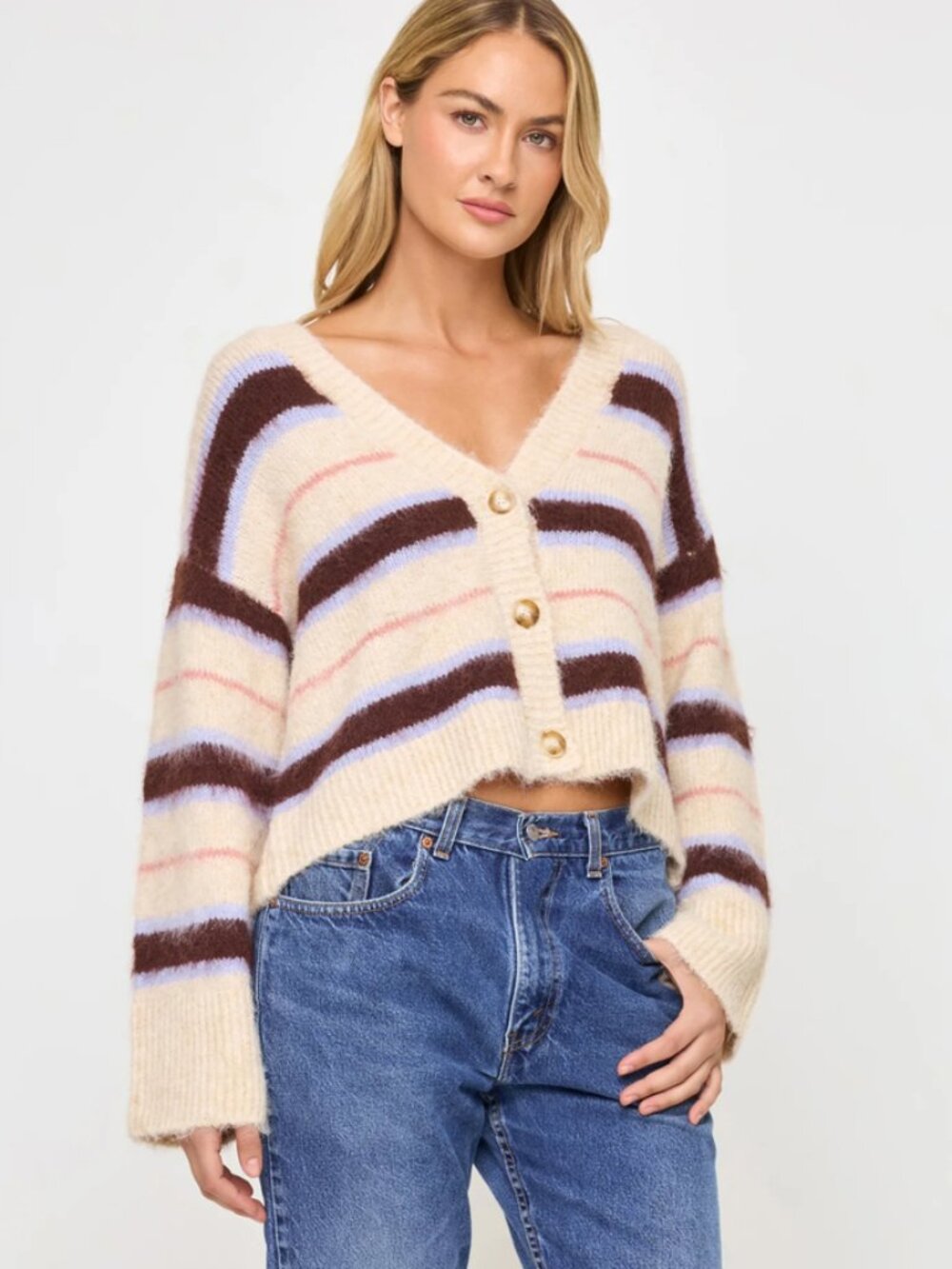 L*Space Montauk Sweater Prep School Stripe S